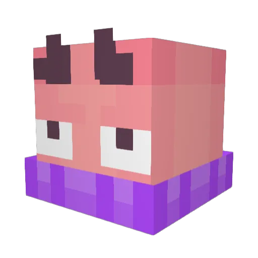 Luuciano Minecraft avatar head, 3D render
