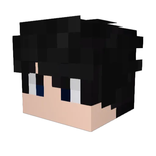 Luucks_ Minecraft avatar head, 3D render
