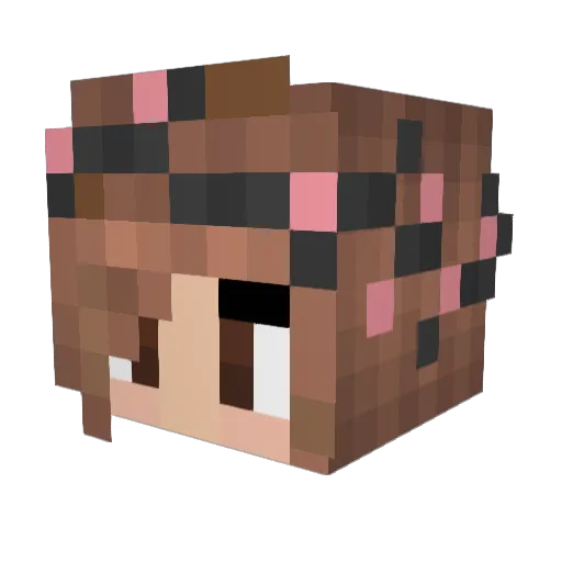 Luucyyy Minecraft avatar head, 3D render