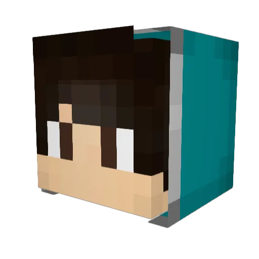 Luuighe Minecraft avatar head, 3D render