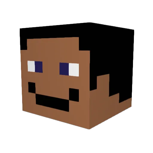 LuukDePit Minecraft avatar head, 3D render