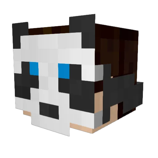 LuukTee Minecraft avatar head, 3D render