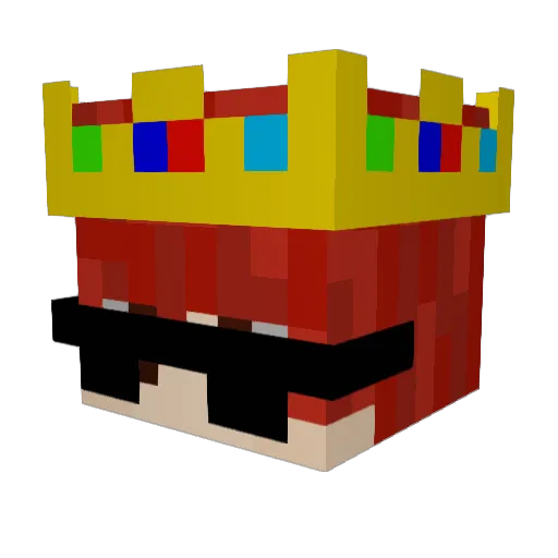 Luukgamed_ Minecraft avatar head, 3D render