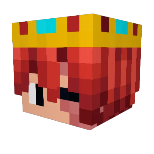 LuukingV Minecraft avatar head, 3D render