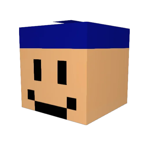 Luukster121 Minecraft avatar head, 3D render