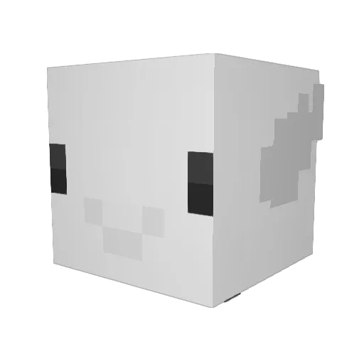 Luulha Minecraft avatar head, 3D render