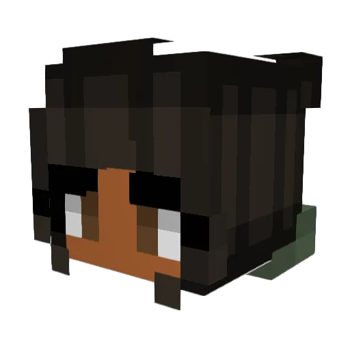 Luullzi Minecraft avatar head, 3D render