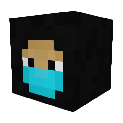 Luulol Minecraft avatar head, 3D render