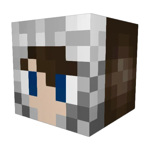 Luuloprinssi Minecraft avatar head, 3D render