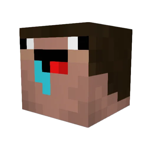 LuuperDK Minecraft avatar head, 3D render