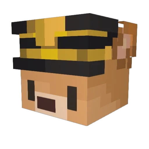 Luurien Minecraft avatar head, 3D render