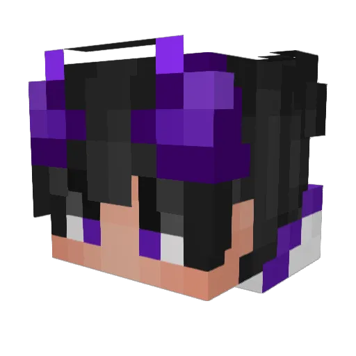 Luuucaz_ Minecraft avatar head, 3D render