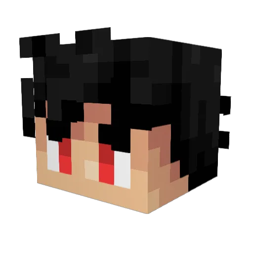 Luuuisz Minecraft avatar head, 3D render
