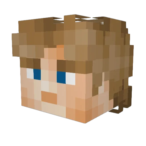 Luuukkee01 Minecraft avatar head, 3D render