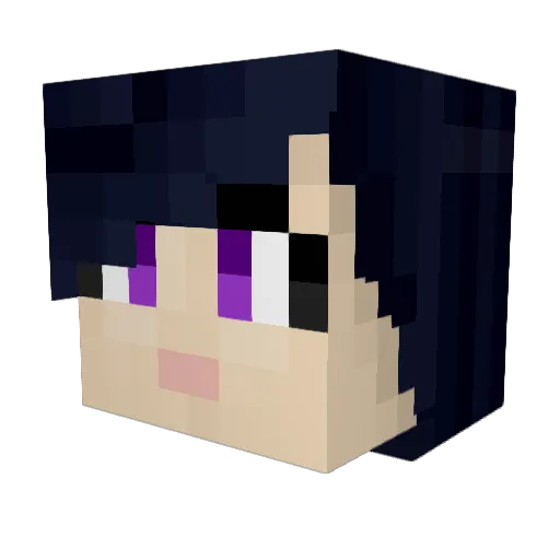 Luuuma Minecraft avatar head, 3D render