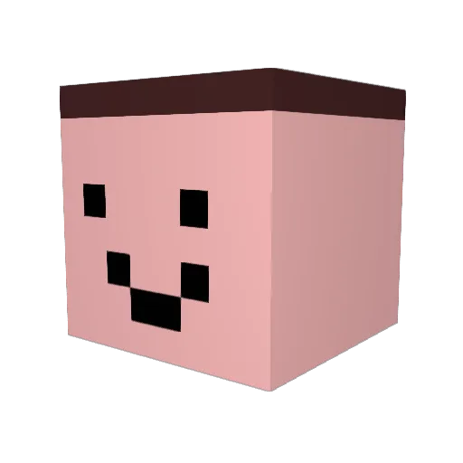 Luuuuiiiissss Minecraft avatar head, 3D render