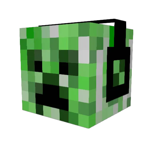 Luuuuuuuuuk Minecraft avatar head, 3D render