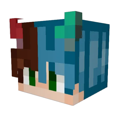 Luuzifer_ Minecraft avatar head, 3D render