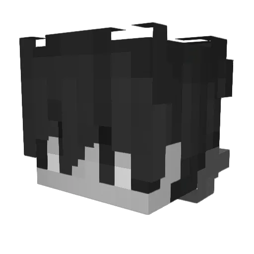 Luv14xx Minecraft avatar head, 3D render