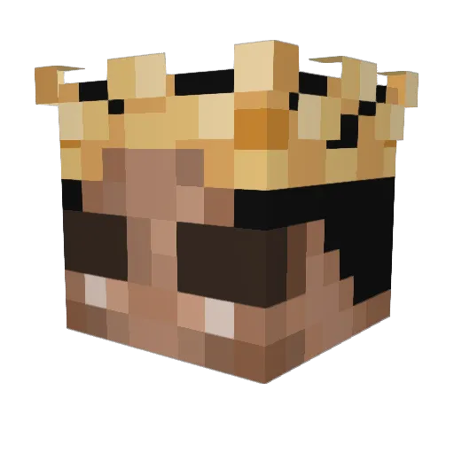 LuvFever Minecraft avatar head, 3D render