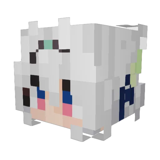 LuvFirefly Minecraft avatar head, 3D render