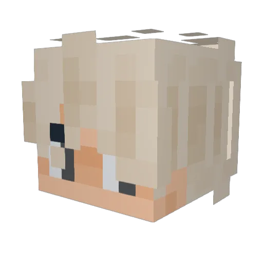LuvForHarri Minecraft avatar head, 3D render