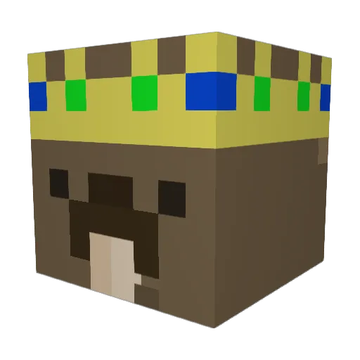 LuvIxy Minecraft avatar head, 3D render