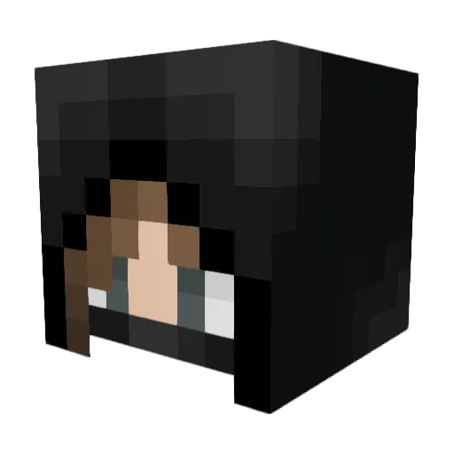 LuvRose12 Minecraft avatar head, 3D render