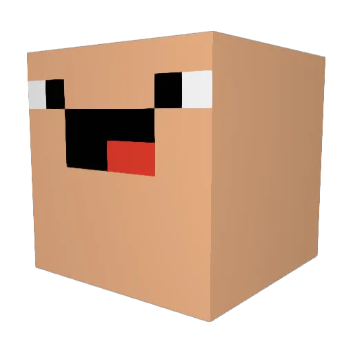 Luv_PewPew Minecraft avatar head, 3D render