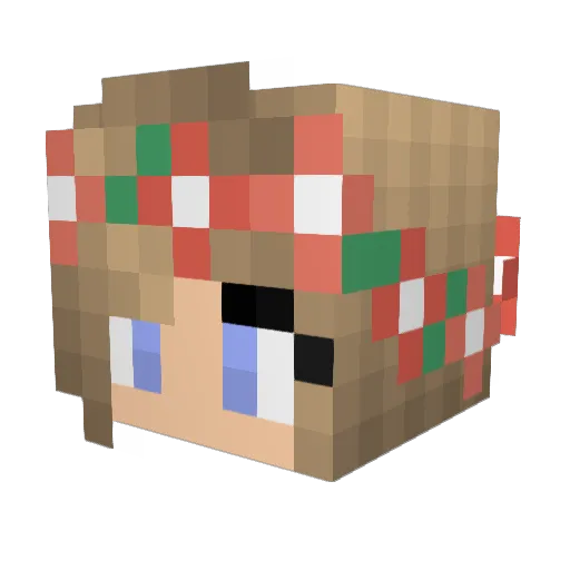 Luv_Rainbow_Dash Minecraft avatar head, 3D render