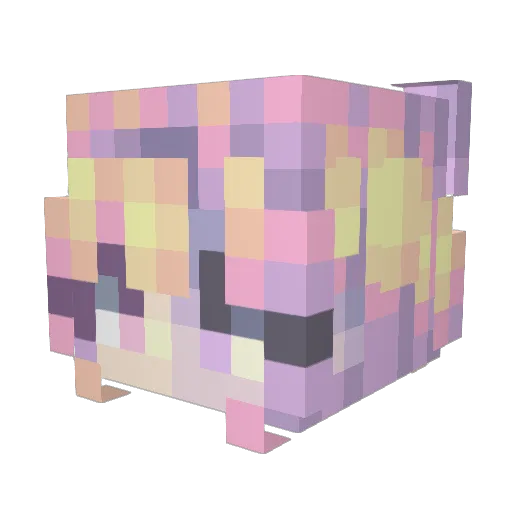 Luv_u_xoxo Minecraft avatar head, 3D render