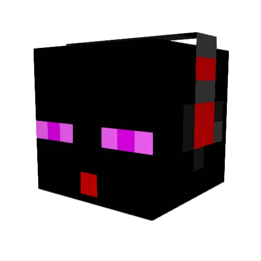 Luvabu Minecraft avatar head, 3D render