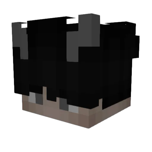 Luverist Minecraft avatar head, 3D render