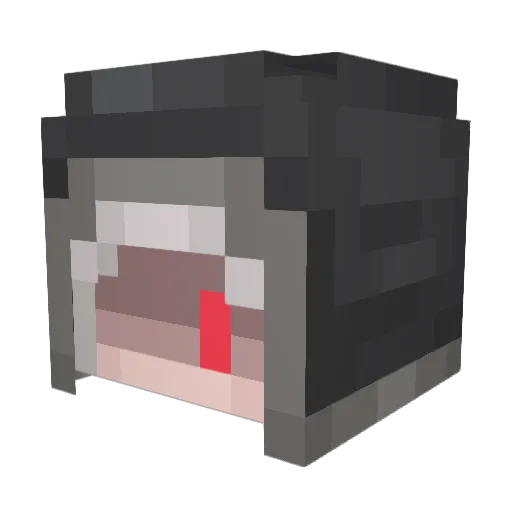 Luvese Minecraft avatar head, 3D render