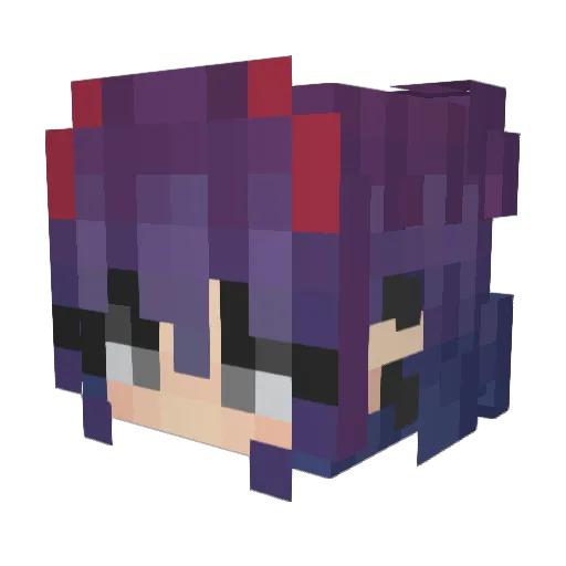 Luvic743 Minecraft avatar head, 3D render