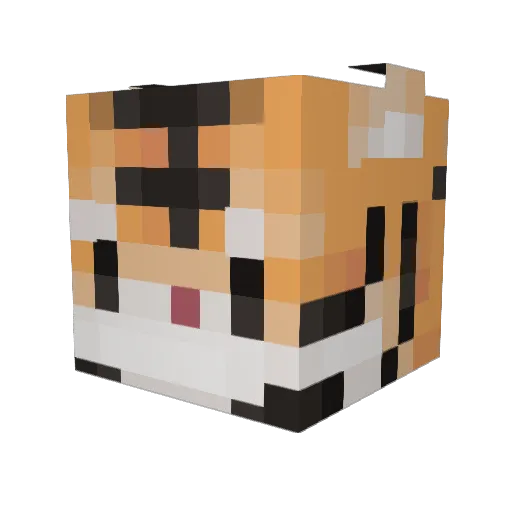 Luvin_ Minecraft avatar head, 3D render