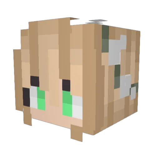 LuvingYou Minecraft avatar head, 3D render