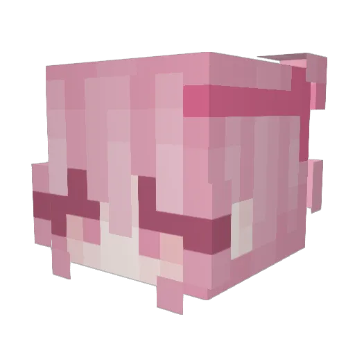 Luviti Minecraft avatar head, 3D render