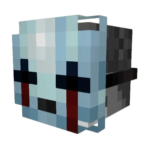 Luvlites Minecraft avatar head, 3D render