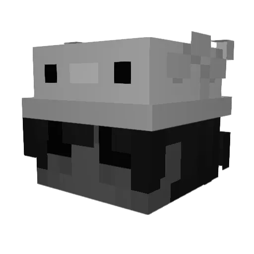 Luvlon Minecraft avatar head, 3D render