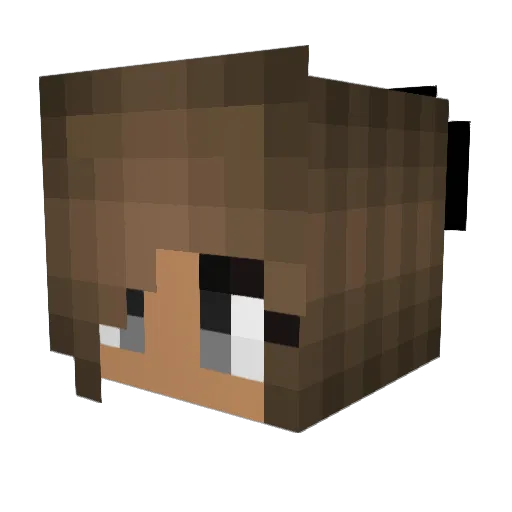 Luvpickles19 Minecraft avatar head, 3D render