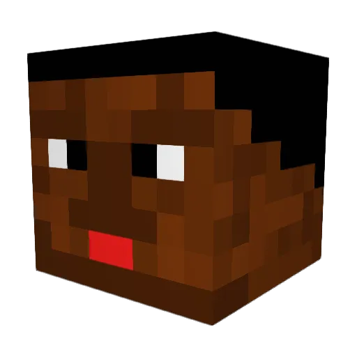 LuvumboZito Minecraft avatar head, 3D render