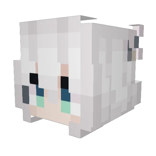 Luw9 Minecraft avatar head, 3D render