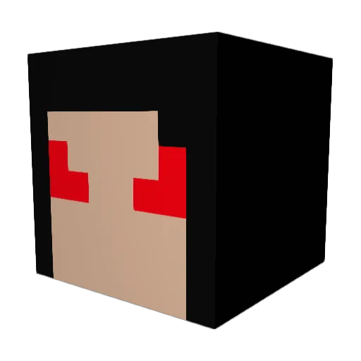 Luwf Minecraft avatar head, 3D render