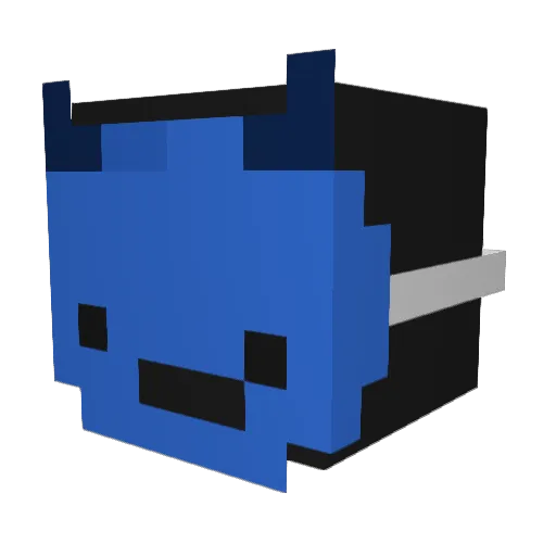 Luwpy Minecraft avatar head, 3D render