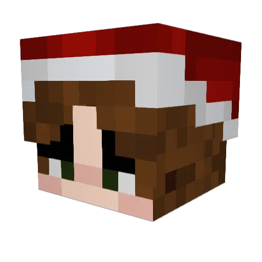 Luwuroo Minecraft avatar head, 3D render