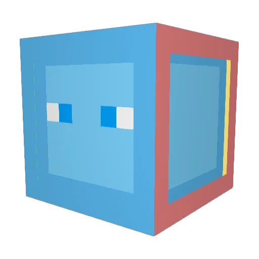 Lux125 Minecraft avatar head, 3D render