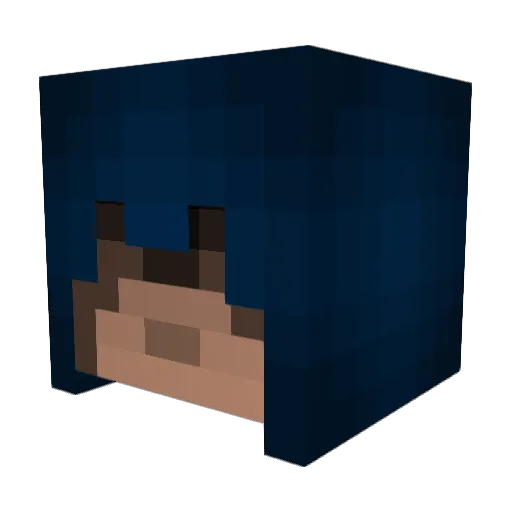 Lux1fer Minecraft avatar head, 3D render