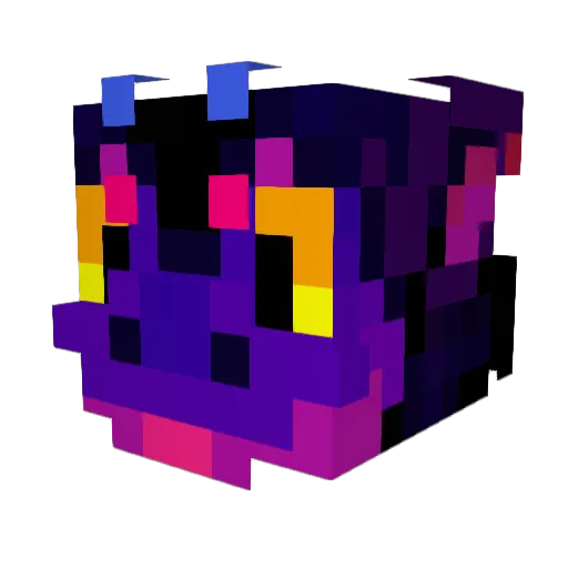 LuxGoats Minecraft avatar head, 3D render