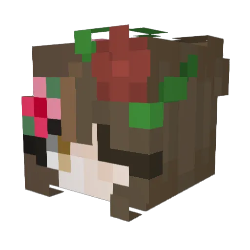LuxIsConfused Minecraft avatar head, 3D render